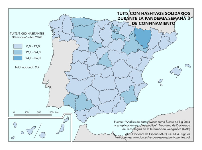 Archivo:Espana Tuits-con-hashtags-solidarios-durante-la-pandemia.-Semana-3-de-confinamiento 2020 mapa 18472 spa.jpg