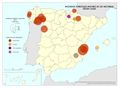 Espana Incendios-forestales-mayores-de-250-hectareas-segun-causa 2010 mapa 13012 spa.jpg