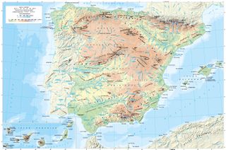 Mapa de España: Provincias y Comunidades (Político y Físico)