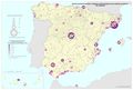 Espana Motociclistas-fallecidos-y-heridos-hospitalizados-accidente-trafico.Vias-urbanas 2014 mapa 14131 spa.jpg