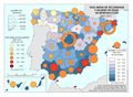 Espana Tasa-media-de-fecundidad 2001-2011 mapa 18766 spa.jpg
