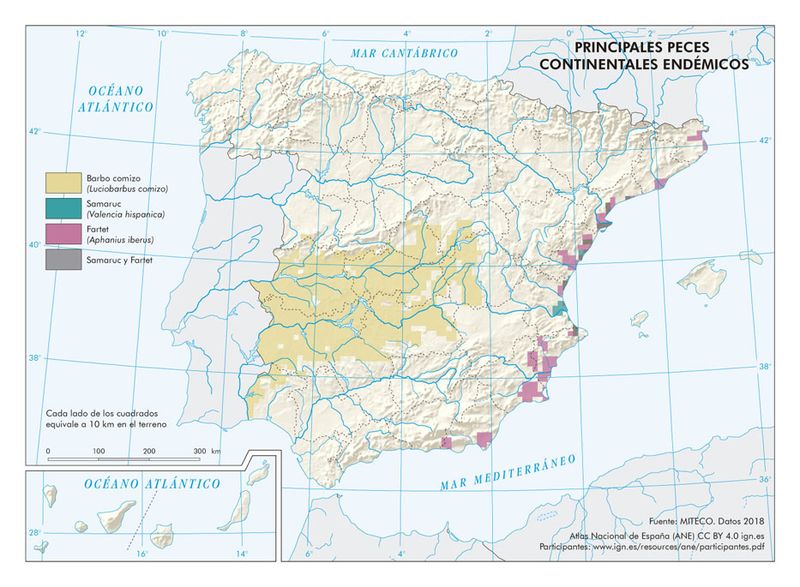 Archivo:Espana Principales-peces-continentales-endemicos 2018 mapa 19320 spa.jpg