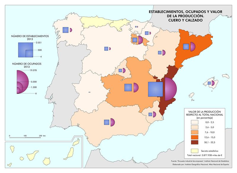 Archivo:Espana Establecimientos--ocupados-y-valor-de-la-produccion.-Cuero-y-calzado 2013 mapa 13929 spa.jpg