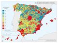 Espana Ano-del-maximo-demografico-municipal 1900-2021 mapa 19041 spa.jpg