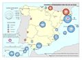 Espana Viajeros-extranjeros-por-via-de-acceso 2014 mapa 14296 spa.jpg