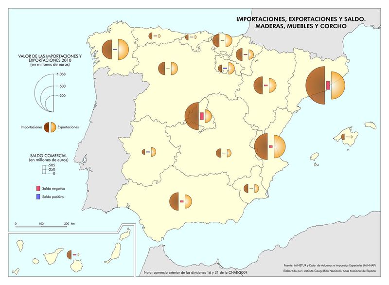 Archivo:Espana Importaciones--exportaciones-y-saldo.-Maderas--muebles-y-corcho 2010 mapa 12860 spa.jpg