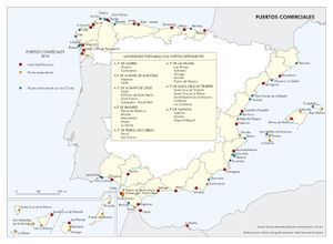 la carretera acción Excéntrico Transporte marítimo - Atlas Nacional de España