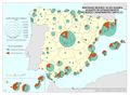 Espana Principales-destinos-de-viajeros-alojados-en-establecimientos-hoteleros-y-apartamentos-turisticos 2014 mapa 14267 spa.jpg