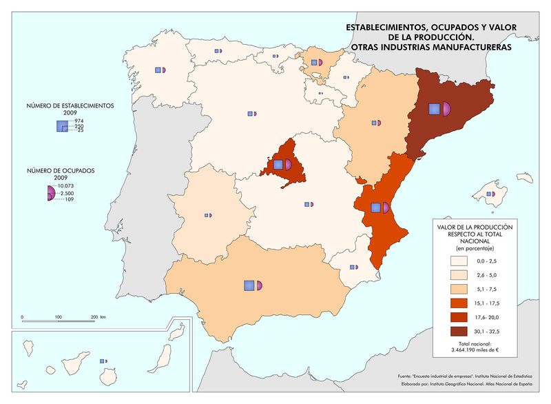 Archivo:Espana Establecimientos--ocupados-y-valor-produccion.-Otras-industrias-manufactureras 2009 mapa 12925 spa.jpg